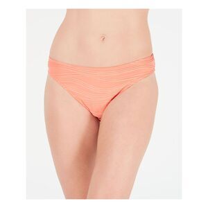 GO GOSSIP Women's Coral Wavelength Textured Bikini Hipster Swimsuit Bottom L